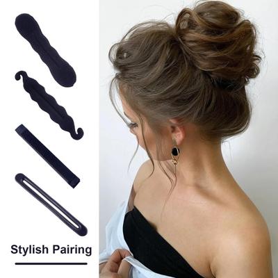 Hair Bun Maker Sponge Hair Curler Deft Bun Twister Shaper Long Hair Easy Fast Snap Roll Tool Lazy Women Girl Hair Styling Accessories