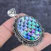 Natural Dichroic Glass Gemstone 925 Sterling Silver Jewelry Pendant 2.29" ETC-14026