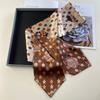 Korean imitation silk long silk scarf women's big-name professional decoration small scarf printed streamer tied bag silk scarf