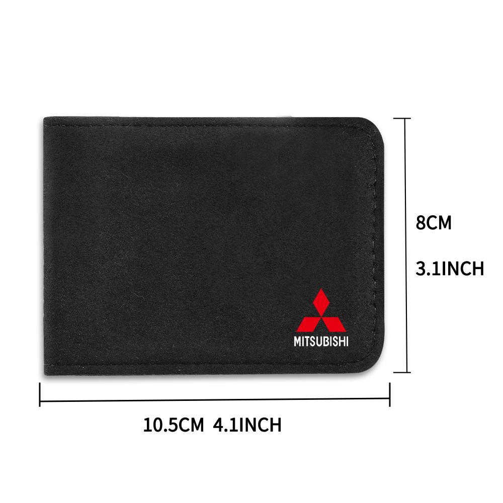 Ultra Thin Driver License Car Leather Wallet Clip For Mitsubishi Pajero Diamante L200 Lancer Galant Mirage RVR Car Accessories