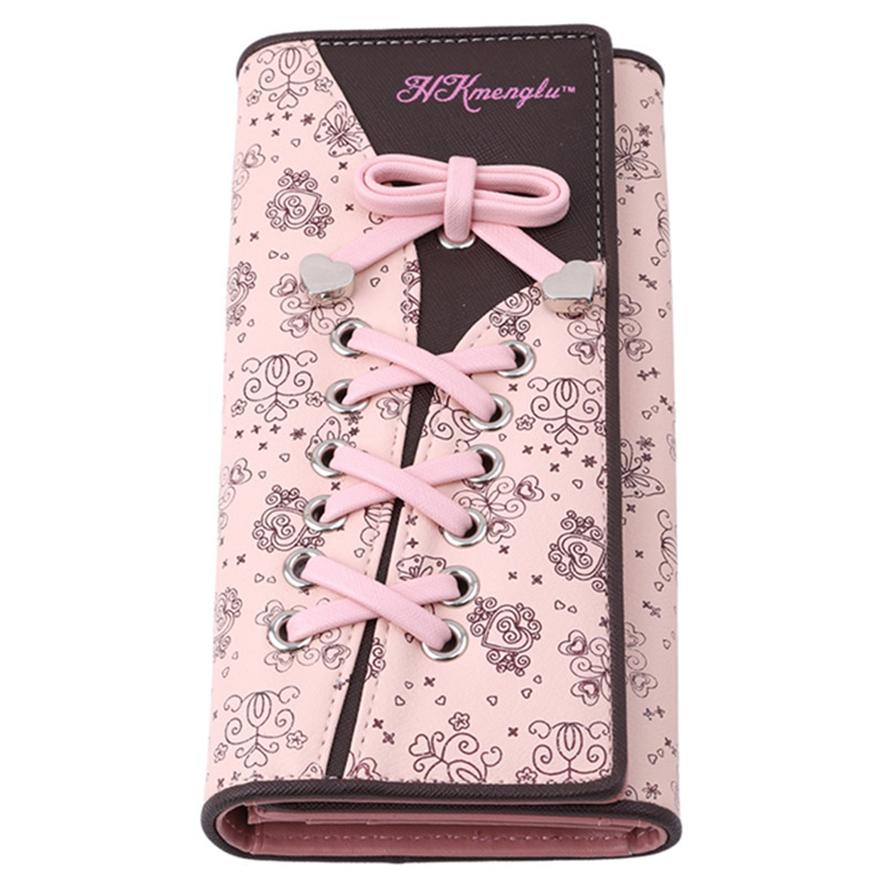 

Женская элегантная кожаная сумочка, женская обувь с цветочным принтом, шнурки, кошелек one size розовый