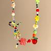 Summer Niche Handmade Color Dopamine Beaded Children's Fun Necklace Creative Cute Versatile Sweet Collarbone Chain