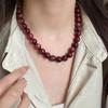 Vintage Round Beads Collarbone Chain Colorful Bohemian Clavicle Jewelry  Fashion
