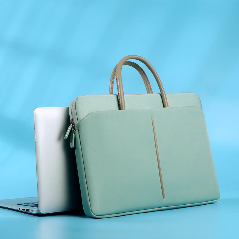

TS JYL laptop bag,Business Laptop Handbag Unisex Full Protection Slim Portable Briefcase 13.3 inches зелёный