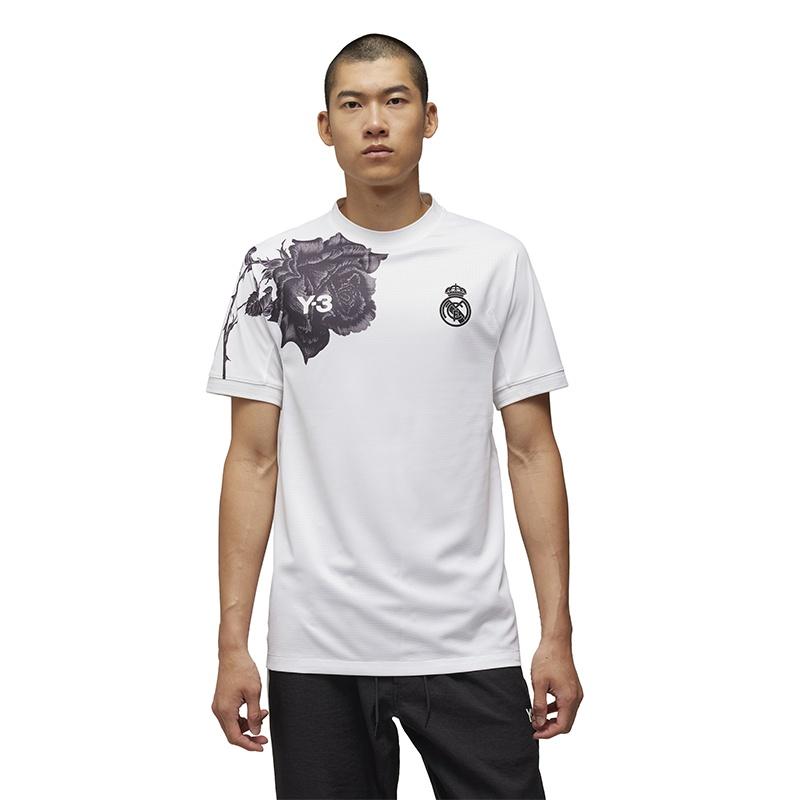 Y-3 X Real Madrid Collaborative Printed Polo Short Sleeve T-Shirt Unisex T-Shirts White IS0046