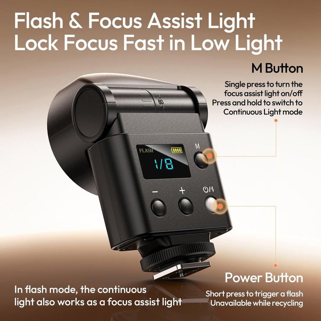 Ulanzi L302 F16R Clip-on Flash LED Light Switchable for Cameras and Smartphones