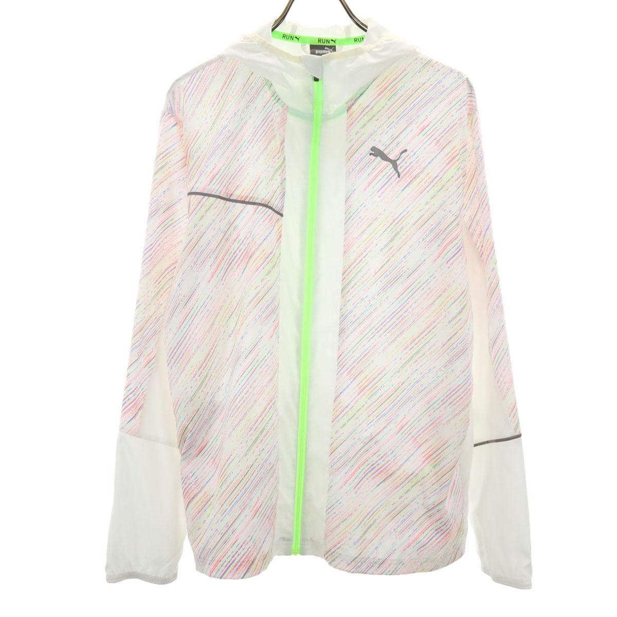 

PUMA Overall handle running Windbreaker L white Jacket Men s Used