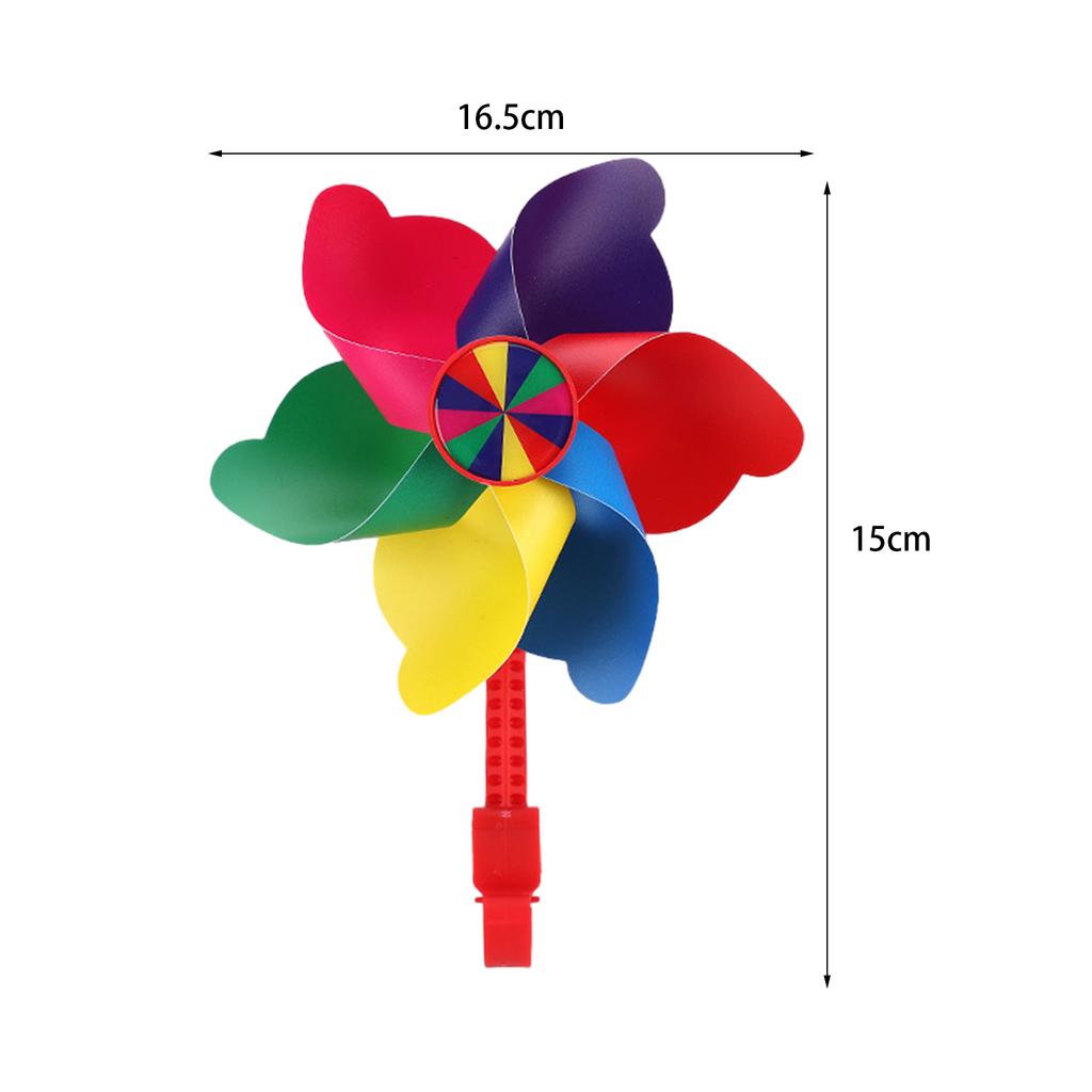 Bike Handlebar Pinwheel Easy to Install Colorful Decoration Bike Accessory for Kids Pushchair Bicycle Scooter Tricycle Windmill