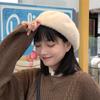 Warm Winter Adorable Beret For Women Cute Plush Wool Hat Adjustable Size
