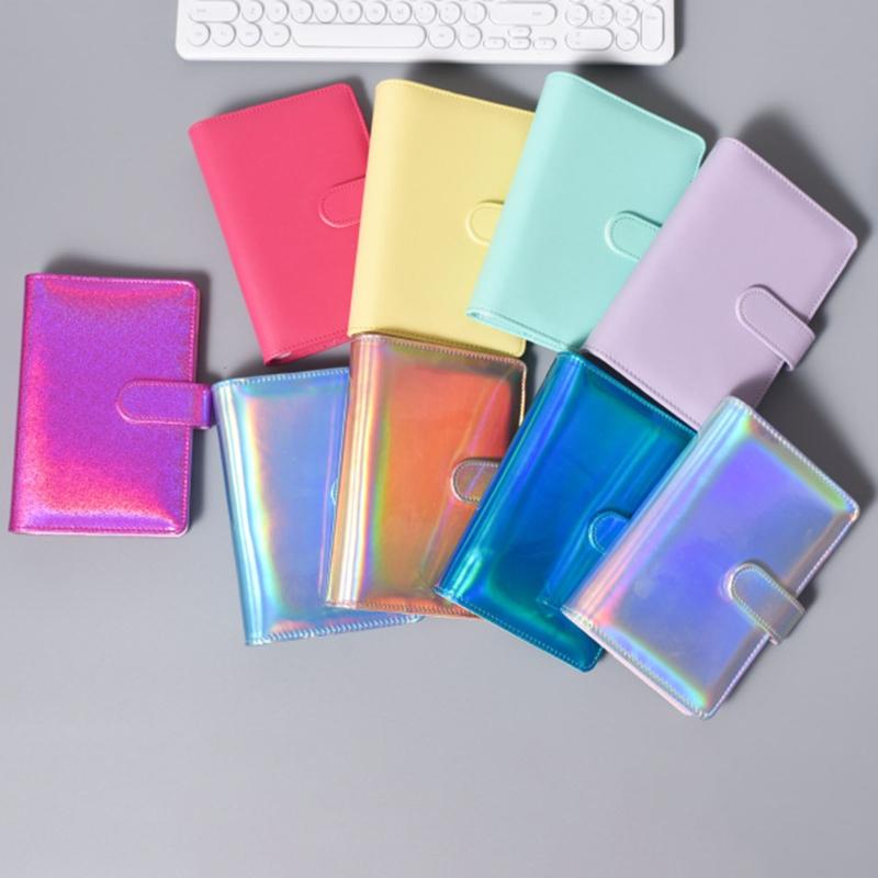 Practical 6 Ring Binder Planner Notebook Cover A5/A6 Refillable Loose Leaf Journal Notepad Cover Waterproof for Girls