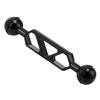 Open-Frame Camera Light Extension Arm, 1in Double-Ball Aluminum Alloy Rigs Connector for Positioning Underwater, Strobe, and Video Lights