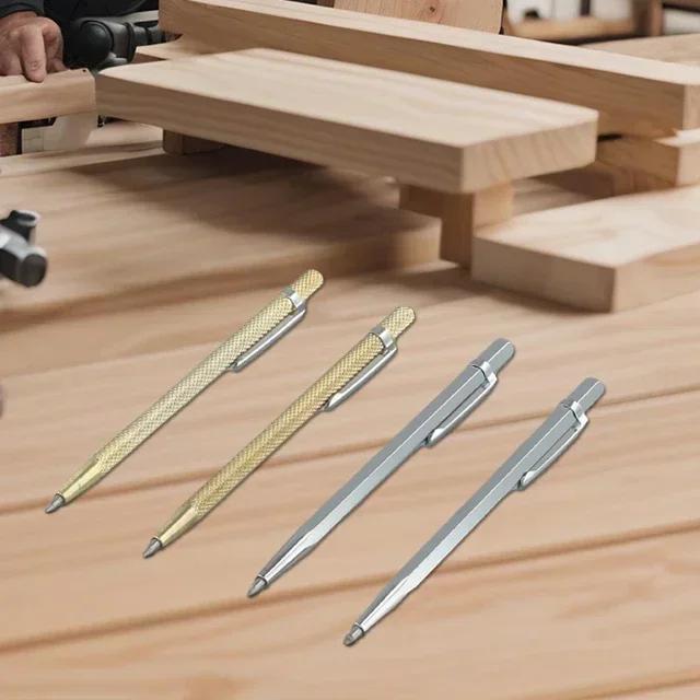 4pcs Scribe Pen Metal Tile Lettering Pen Glass Cutter Carbide Scriber Engraver Glass Knife Scriber For  Tile Cutting