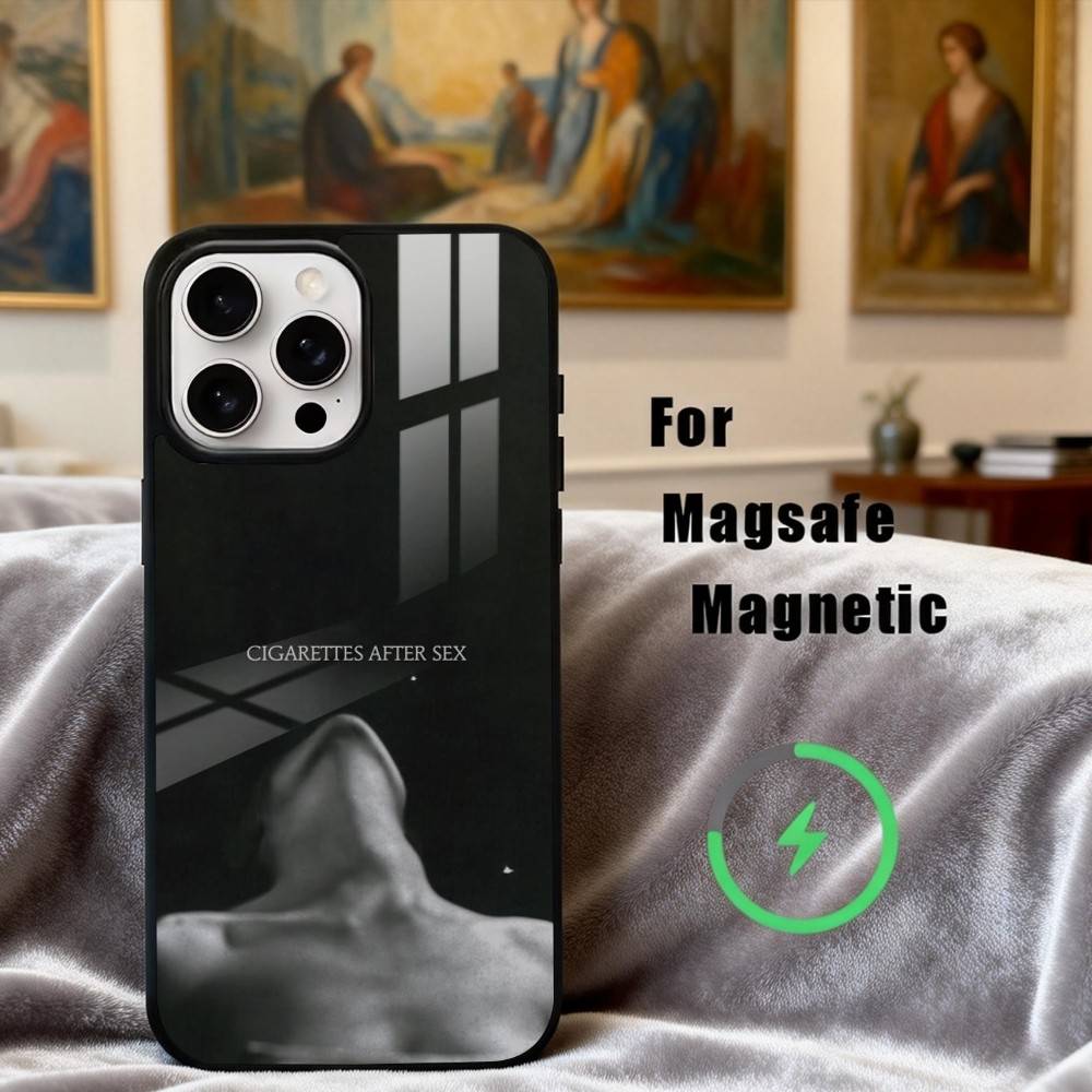 C-Cigarettes A-After Sex B-Band Phone Case For iPhone17,16,15,14,13,12,11 Plus,Pro Max Magnetic For Magsafe Wireless Charging