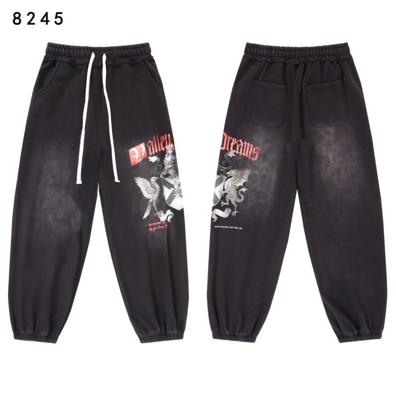 Vintage Washed Distressed Hoodie Denim Pants Set Mens Streetwear Oversized Cotton Sweatshirt Casual Outfit