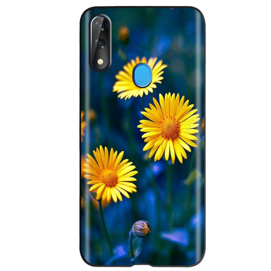 Etui do ZTE Blade V10 Modny Wzór Kwiatowy Serce Etui na Telefon do ZTE Blade V10 Vita V 10 Czarne Silikonowe Miękkie TPU Zderzak