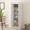 Armadio 175 cm con Spazio Contenitore, Mobile da Cucina con Ante Soft-Close e Ripiani Regolabili, Bianco