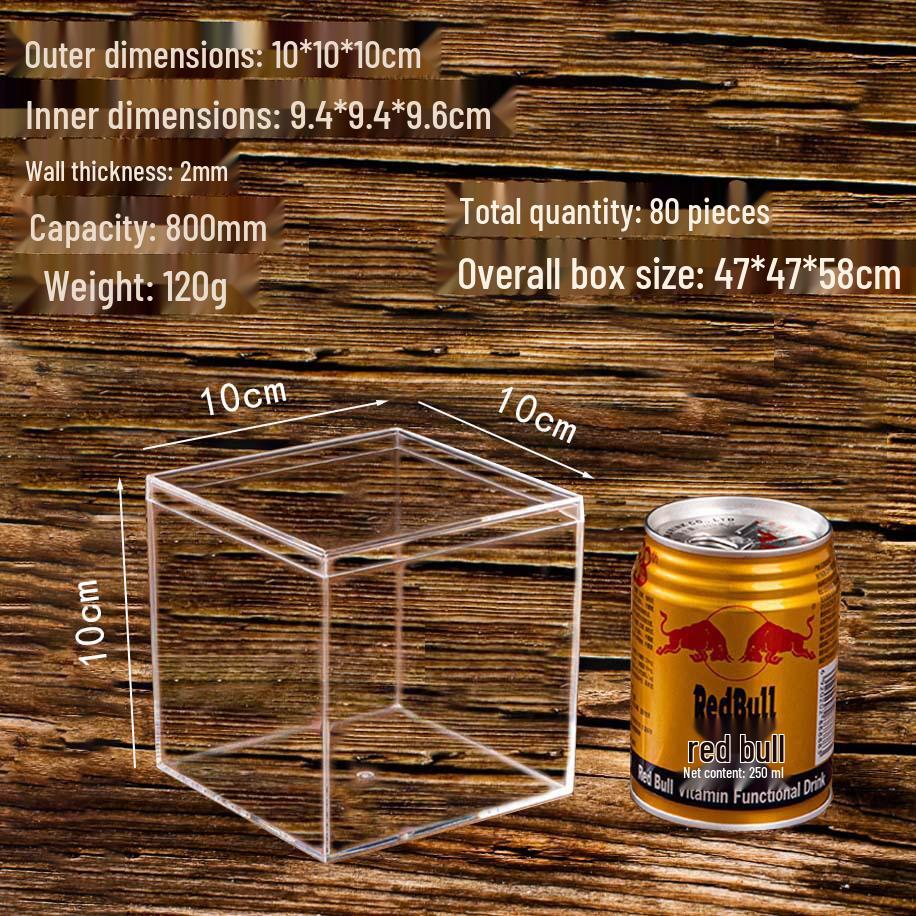 Quadratische Transparente Harte Kunststoffbox: Vielseitige Lebensmittelverpackung, Betta-Fischzucht, Kristallschlamm, Überraschungsbox, Hochzeits-Süßigkeitenaufbewahrung.