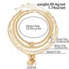 Big Ball Beaded Chain with Dmulti-layer Heart Pendant Necklace for Women Trendy Ladies Beades Collar On Neck Accessories Gift