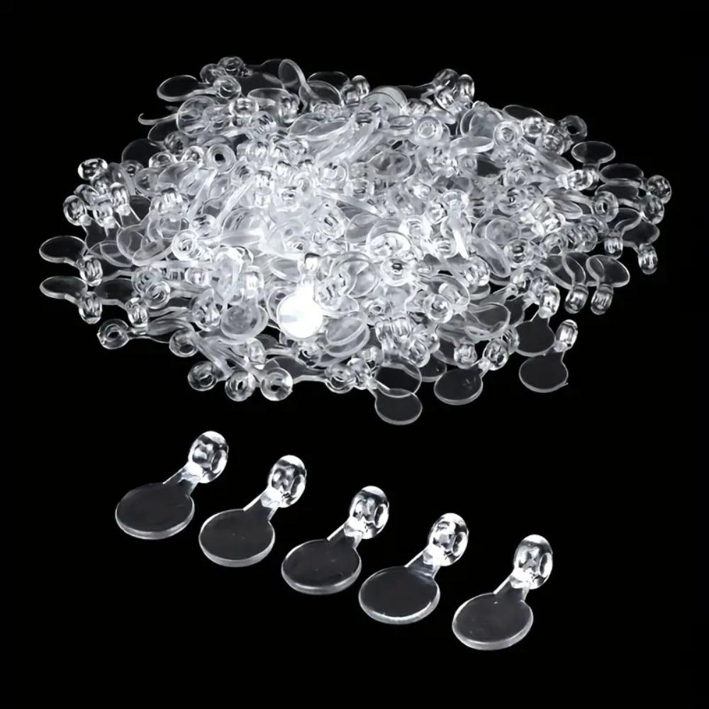 200pcs Transparent Flat Pad Pendants Oval Acrylic Transparent Cabochon Pendants  Home