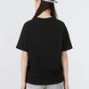 Adidas Large Logo Floral Print Sports Casual Round Neck Short Sleeve Drop Shoulder T-Shirt Women T-Shirt Black HN7754