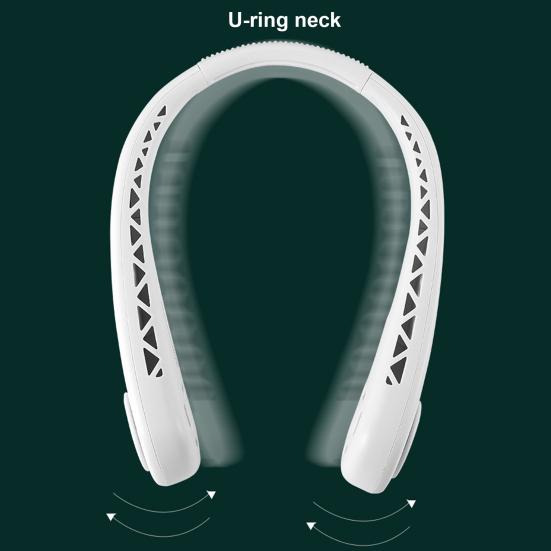 Portable Neck Fan Mini Leafless Ultra Quiet 360 Degree Cool Fans 3 Gear Wind Speeds USB Rechargeable Hands-Free Outdoor Sport Cooling Tools