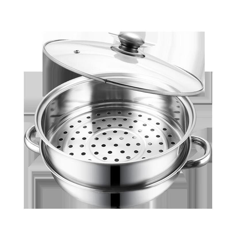 Adneny Love Serie 28cm Zweischichtiger Dampfgarer aus 410 Edelstahl