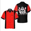 Nuova Camicia da Uomo con Stampa 3D Motivo Bowling Vintage Classica Camicia Street Oversize Uomo Donna Abbigliamento Blusa