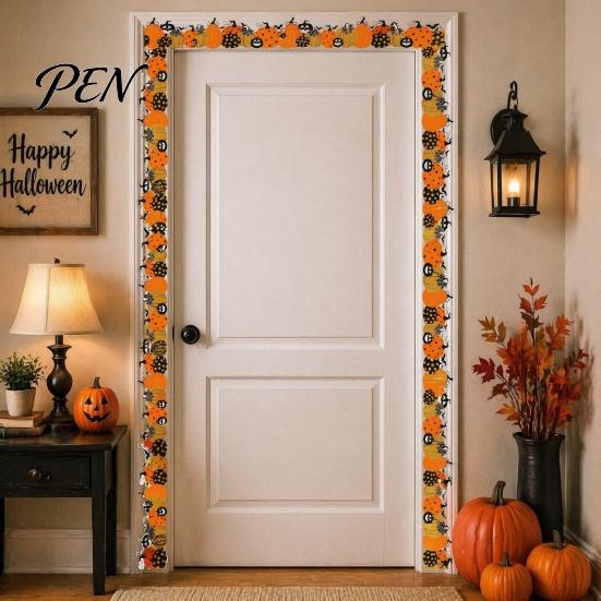 Seasonal Atmosphere Enhancers Halloween Stickers with Pumpkin And Bat Prints, Durable Coated Wall Hanging Party Supplies Paper Decals, Stylish