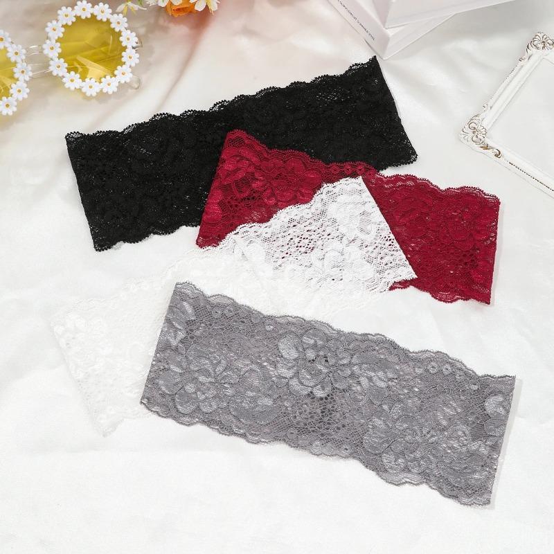 Floral Lace Headbands for Women Elastic Wide Band Hair Accessories for Soft Comfortable Styling Fashion Hairband