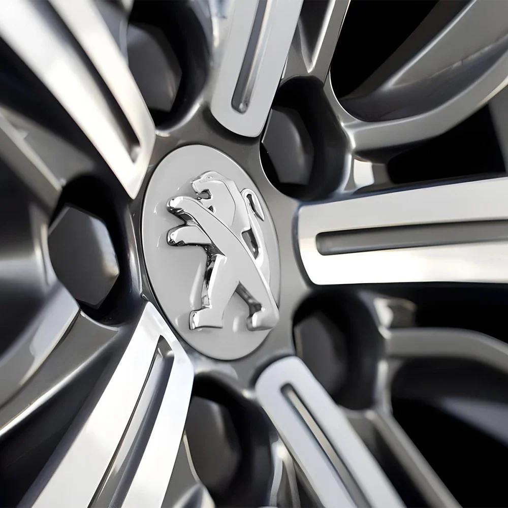 Car Sticker 2025 Hot 4Pcs 56/60mm Car Wheel Hub Center Cap Badge Decoration Cover For Peugeot 407 508 2008 5008 307 308 3008 206