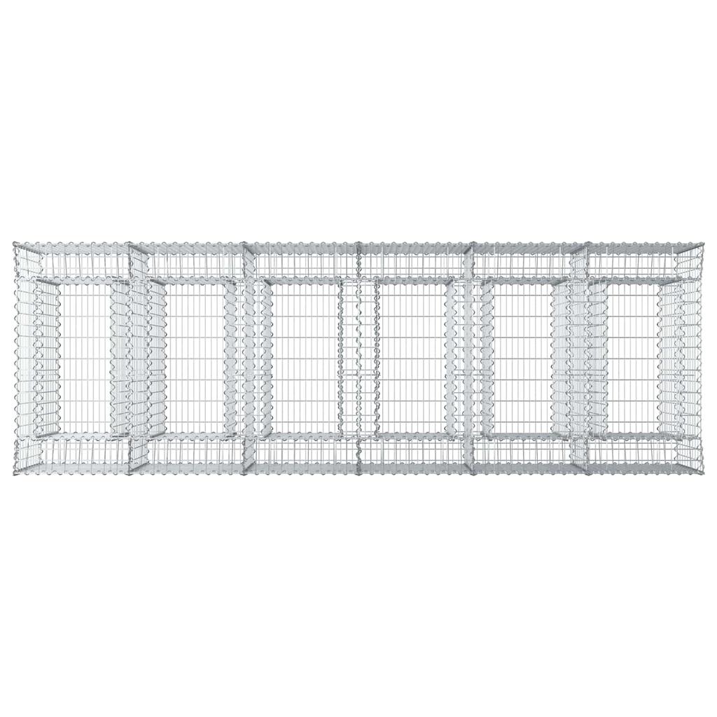 Gabion Raised Bed Set 3 Pcs Silver