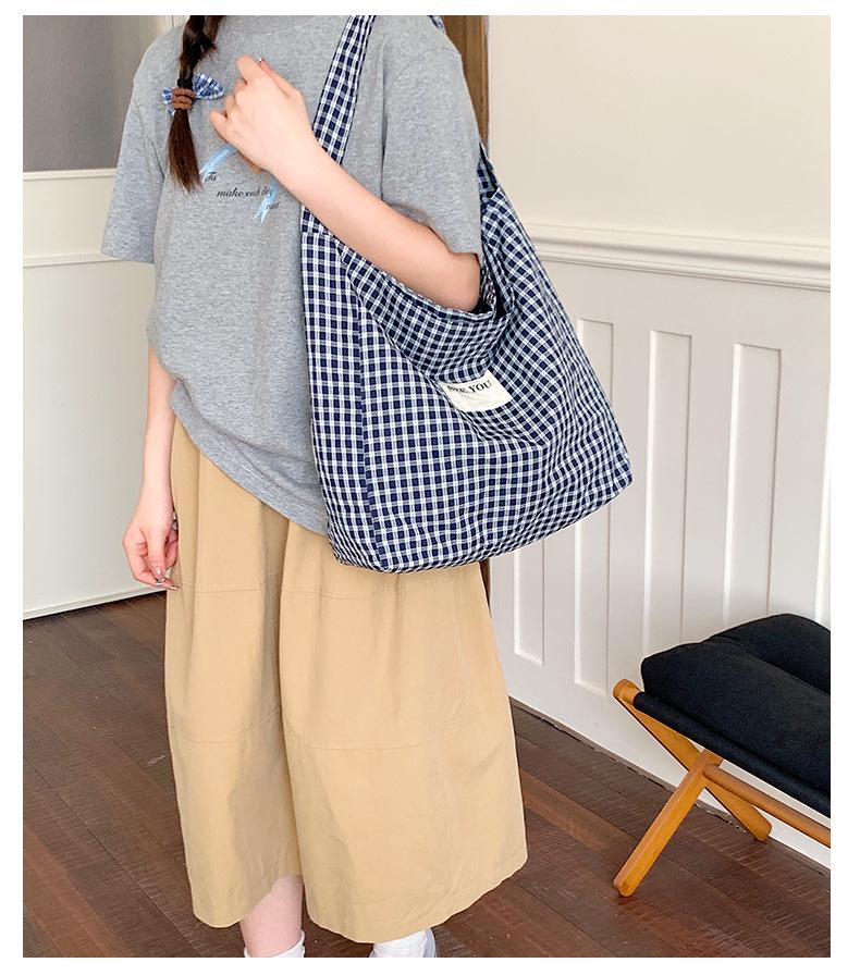 Women's Plaid Commuter Tote: Stylish, Versatile, Large-Capacity Shoulder Bag