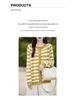 2024 Fall/Winter Pure Wool Color Block Striped Knit Cardigan - Women's Versatile Loose Fit