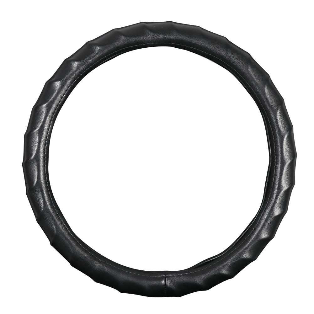 1 Künstliches Lammfell, dreidimensionales Styling, Sportwagen-Lenkradbezug, passend für 14,5-15 Zoll, 37-38 cm