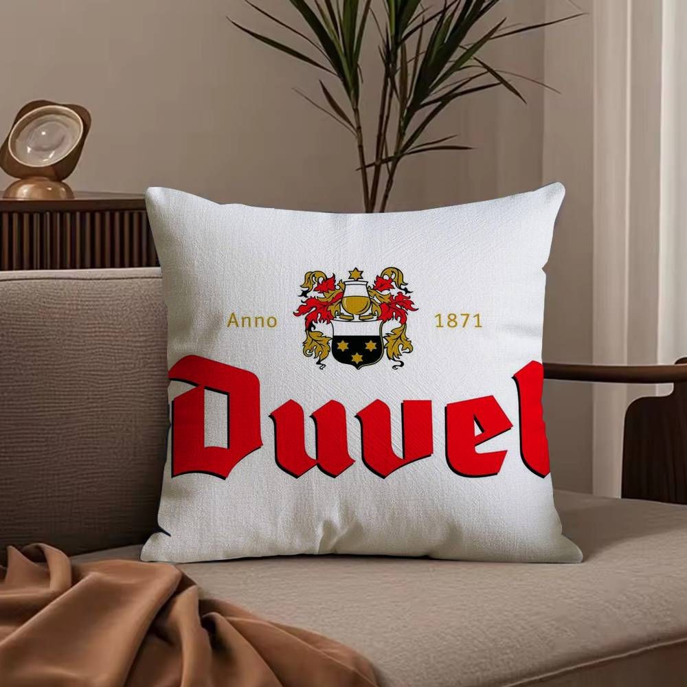Cool Protective D-Duvel Beer Pillow Case Anti-dustmite Pillowcase Invisible zipper silky short plush Sofa cushion cover