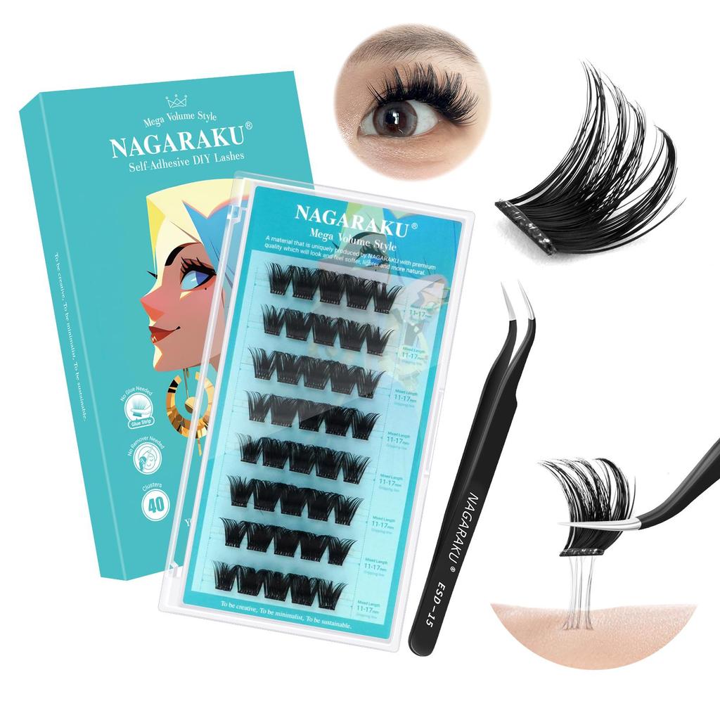NAGARAKU No Glue Needed DIY False Lashes Without Tweezers