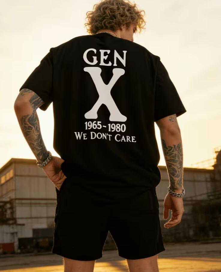 Generation X Summer Sports And Casual Largesize Shortsleeved Tshirts Unisexs Trendy Fashion Loose Base Shirts Round Neck Tops