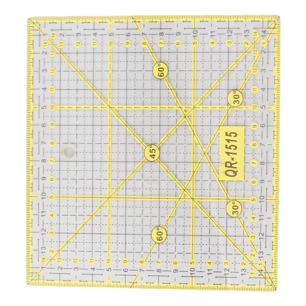 2pcs 15cm x 15cm Square Quilting Ruler plastic Quilting Tool Easy Fabric Cutting Ruler For Sewing