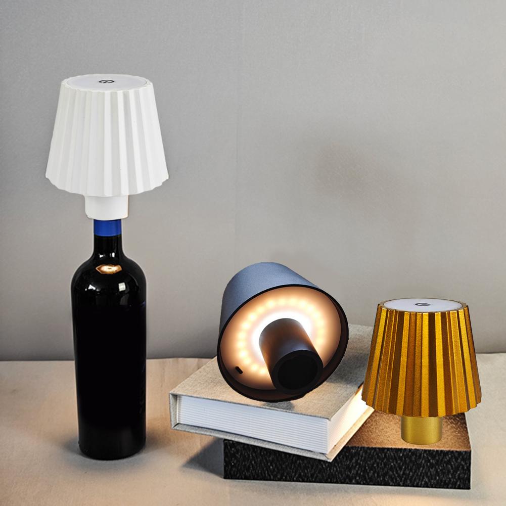Wine Bottle Lamp Cordless Versatile Lighting Solution Wine Bottle Light For Bars Restaurants Events Metal Dimming Bar Table Lamp