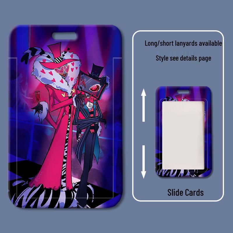 Cartoon ID/Meal Card Holder: Plastic Sliding Cover for Students & Employees