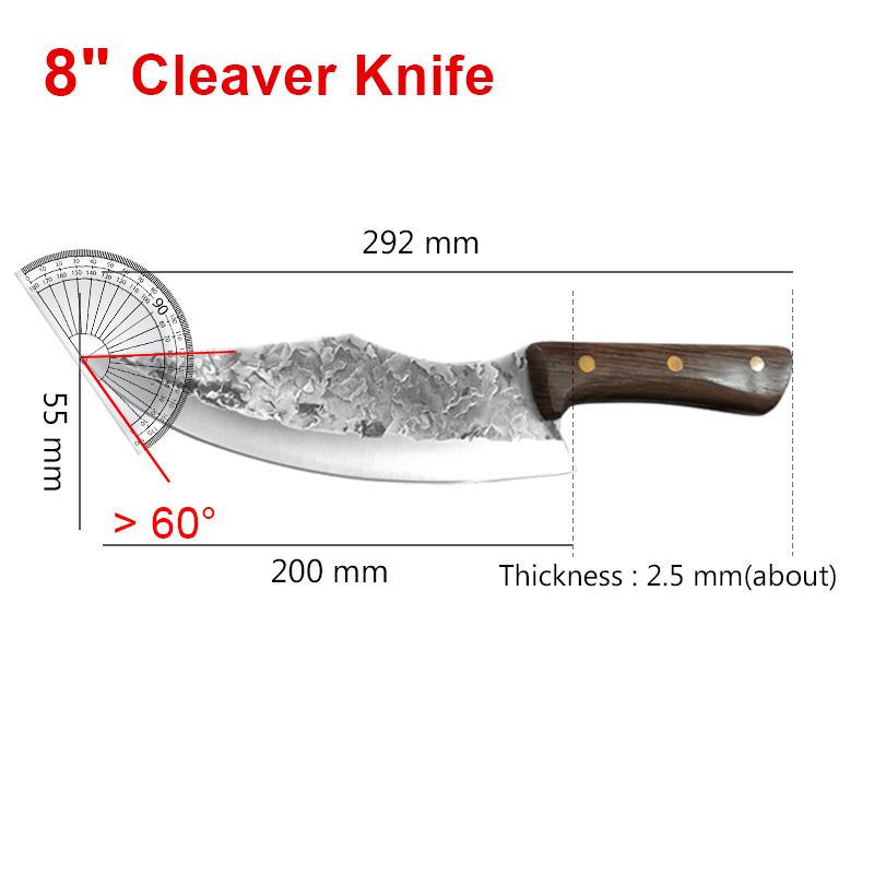 Butcher Boning Knives Cleaver Meat Chopping Vegetables Kitchen Knives Hand Forger Blade Chef Knife Stainless Steel Slicing Knife