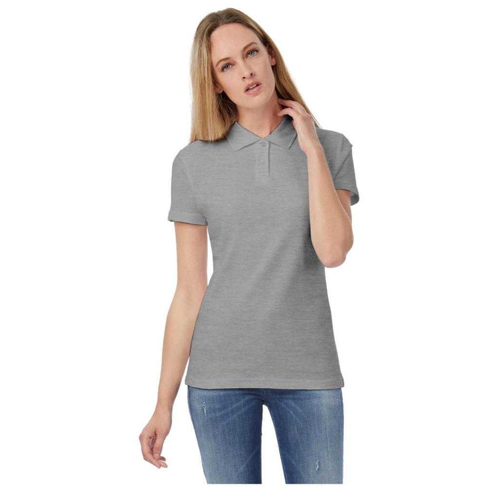 B&C Womens/Ladies ID.001 Heather Polo Shirt