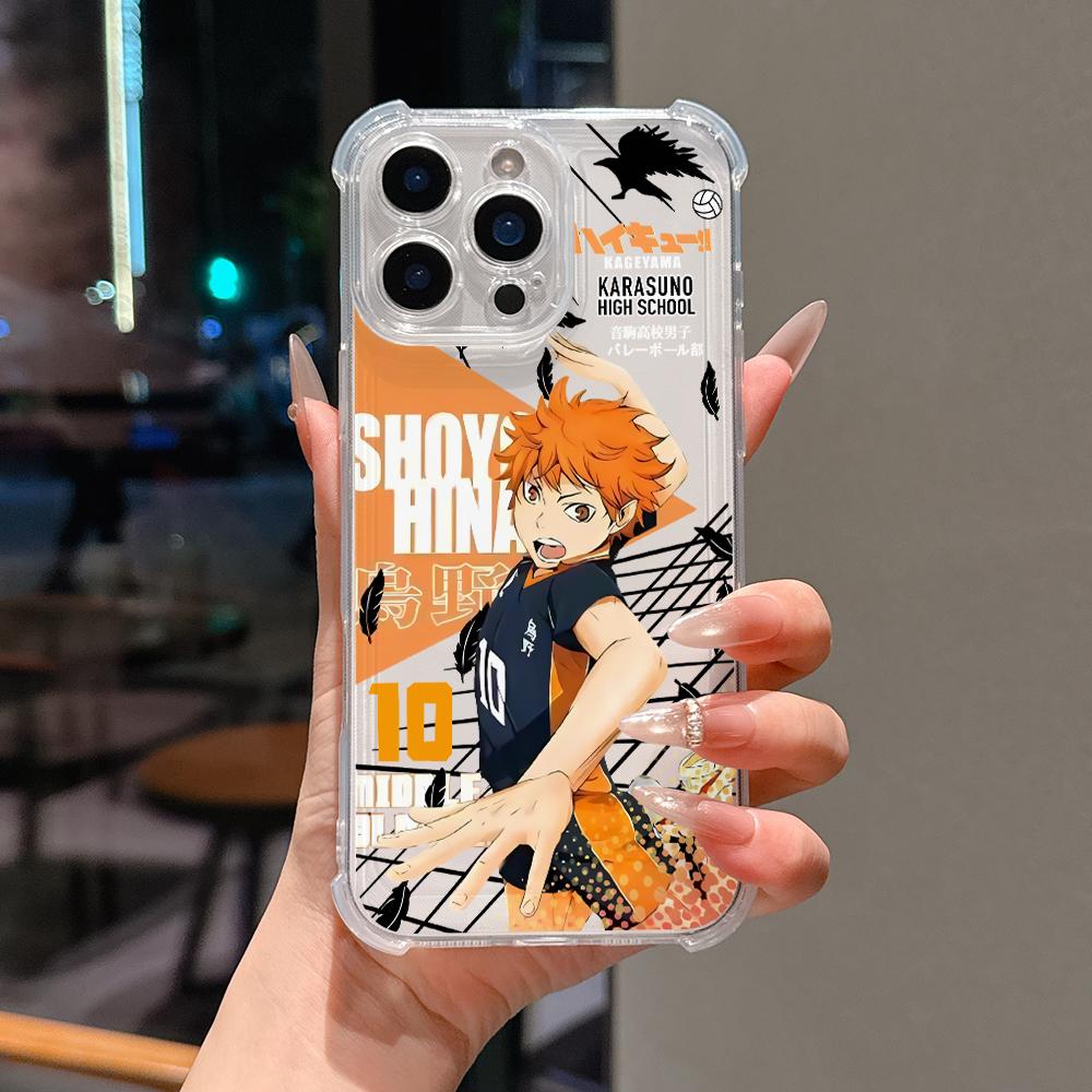 Горячий аниме Хайкюу Чехол для телефона для iPhone 17 Air 16 15 14 Plus 13 12 11 Pro Max X Xs XR 8 e Мягкий противоударный Тонкий Прозрачный Чехол iPhone 12 Pro white