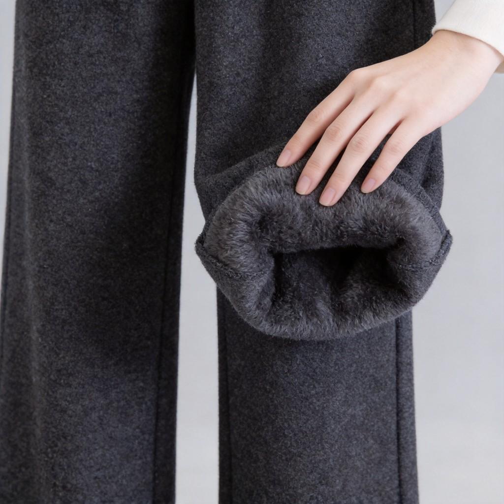Womens Winter Trousers With Fleece Lining For Casual Warmth And Commuting Comfort