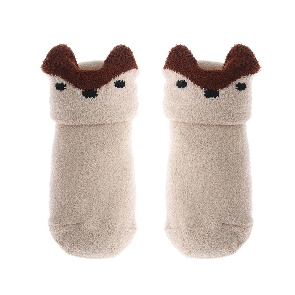 

Animals Thickening Plush Baby Newborn Toddler Socks Coral velvet socks Anti-slip Slippers Floor Sox S-Style3