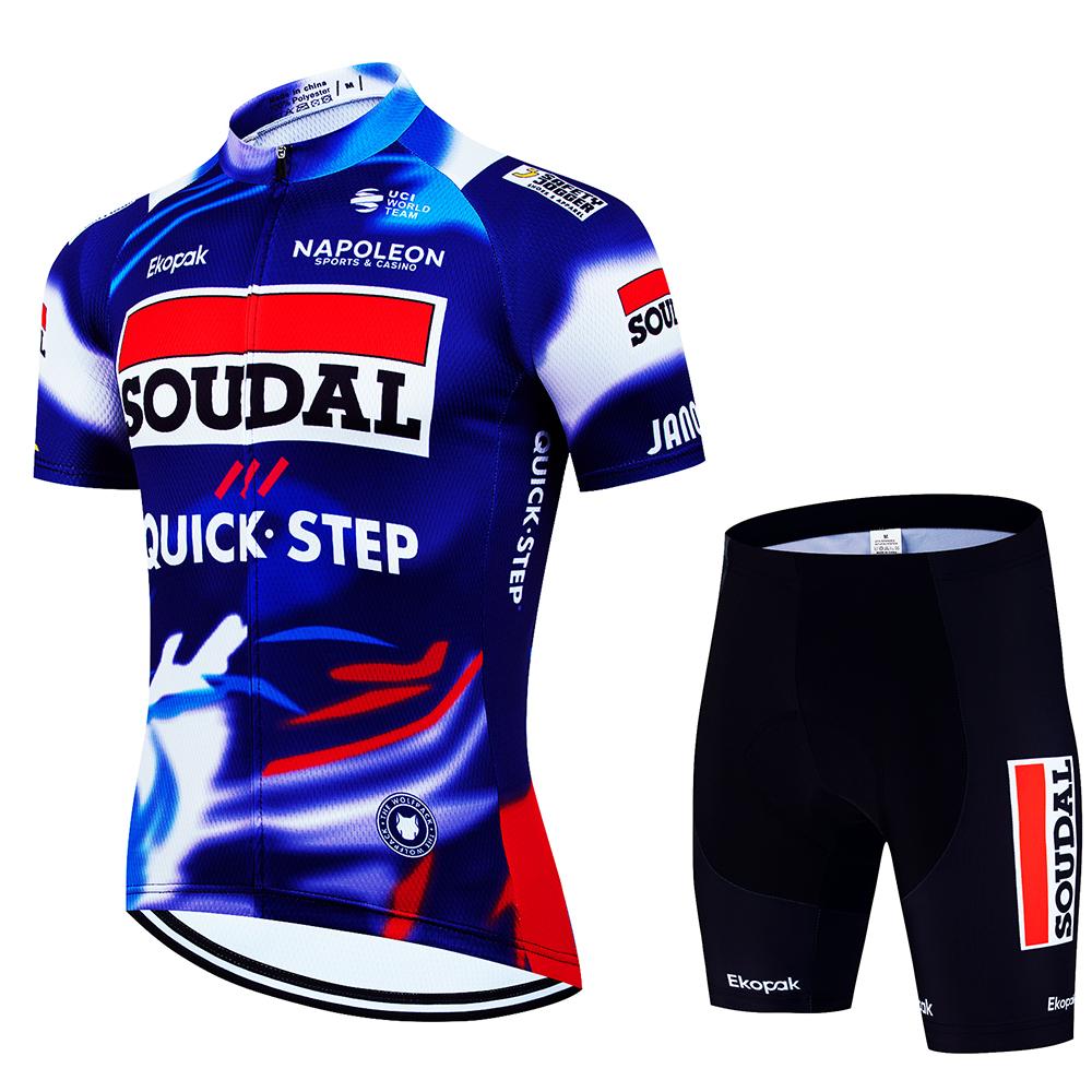 Heren Wielerkleding Set Quick Step Kleding 2026 Fietsen Kleding Zomer Fiets Jersey Fietsjas Man Lente Korte Broek Koersbroek