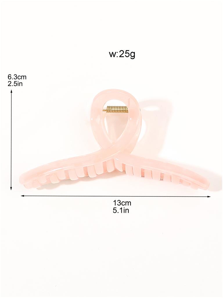 6pcs 13cm Large Jelly Color Cross Grab Clip Girls Square Transparent Shark Clip Back of Head Hair Volume Hair Clips