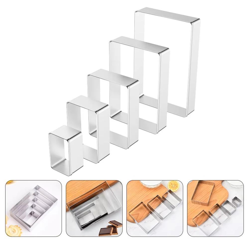 5Pcs/Set DIY Biscuit Mold Rectangle Fruit Cutter Pastry Decorating Cookie Cutter  Kitchen