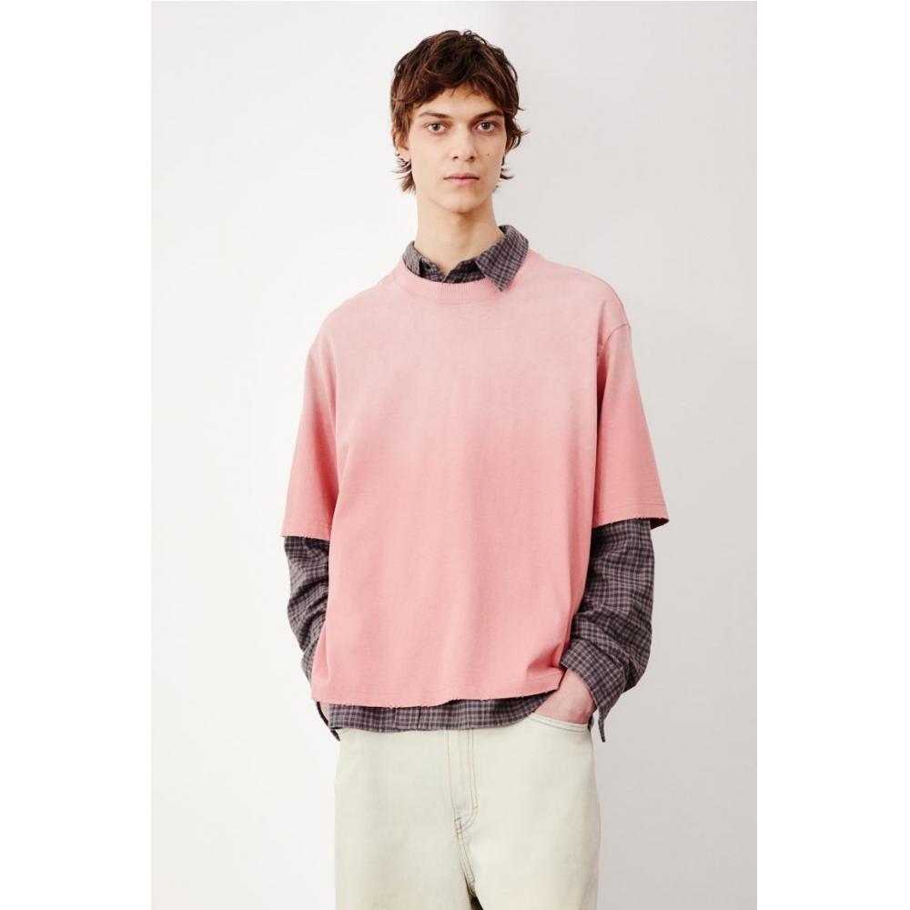 H M T sHirT Oversized fiT Pink oMbre
