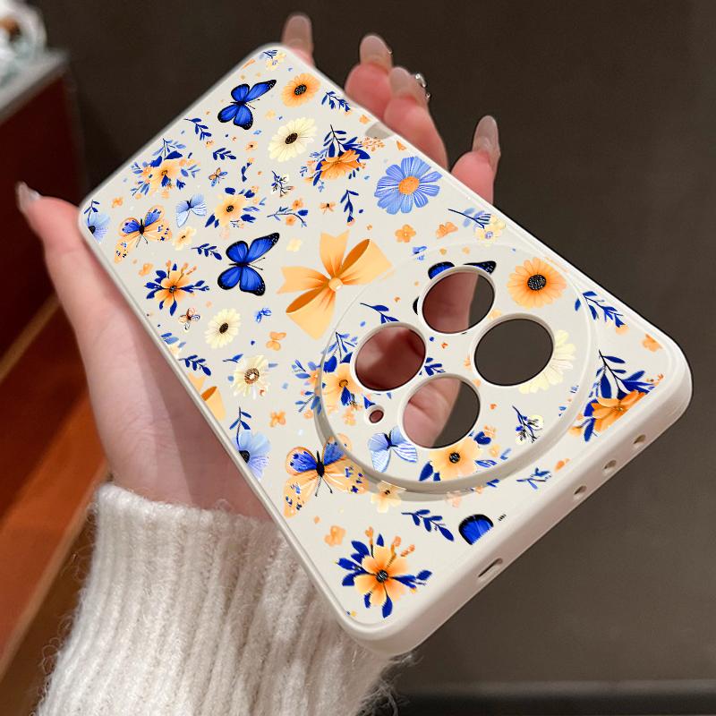 Husă cu Model Floral Fluture Albastru Pentru OnePlus 15 13 12 Husa Moale din Silicon TPU Rezistentă la Șocuri Pentru Oneplus Nord 5G 13R 12R 11R